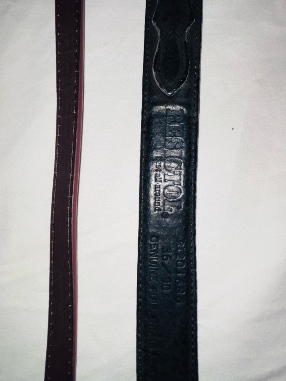 Resistol Genuine Full Grain Leather Belt Unisex Size Large 41” Belt Lot of 2